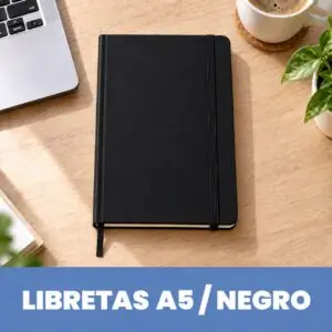 Libreta PU A5 - Negro