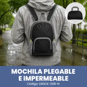 Mochila plegable - Antifluido - Negro