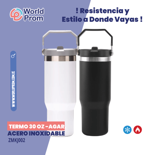 Tumbler 30 oz Acero inoxidable Negro - Image 4