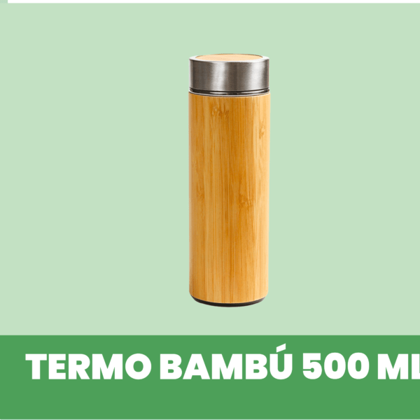 Termo de Bambú y Acero Inoxidable 500 ml