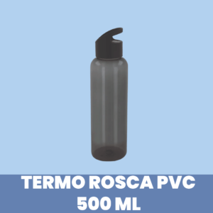 Botella Rosca de plástico Tráslucido de 650ml Negro