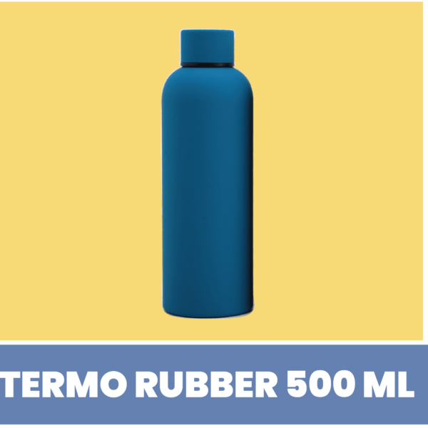 Botella de acero con revestimiento rubber 500 ml Verde