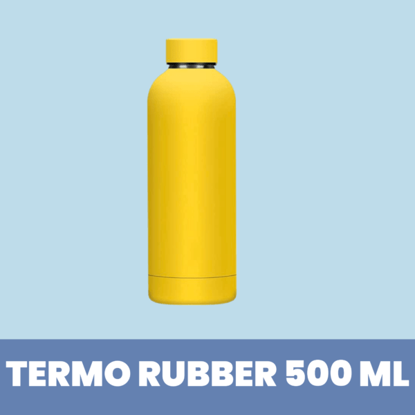 Botella de acero con revestimiento rubber 500 ml Amarillo