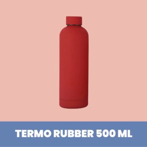Botella de acero con revestimiento rubber 500 ml Rojo