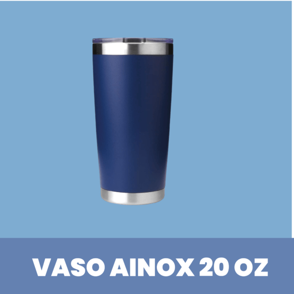 Vaso de acero inoxidable de doble pared de 20 oz Azul Oscuro