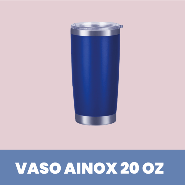 Vaso de acero inoxidable de doble pared de 20 oz Azul Eléctrico