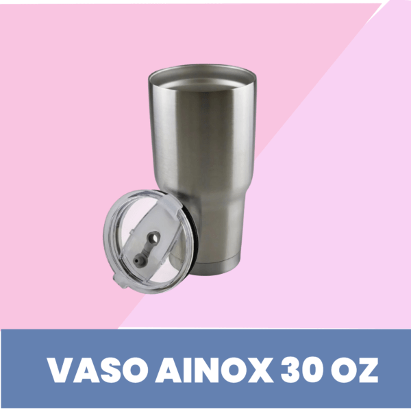 Vaso de acero inoxidable de doble pared de 30 oz Silver