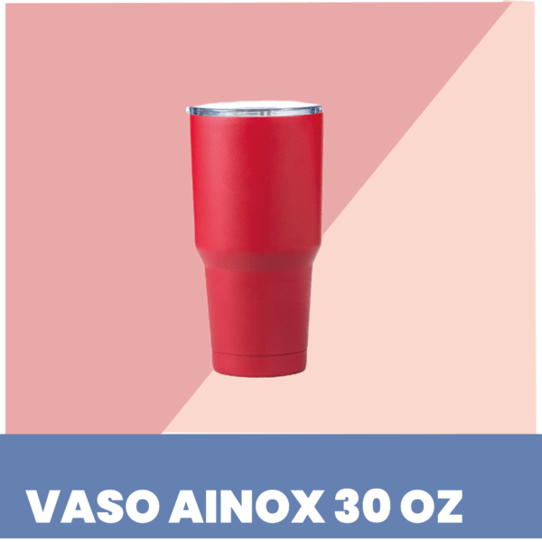 Vaso de acero inoxidable de doble pared de 30 oz Rojo