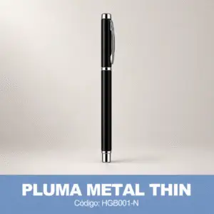 Bolígrafo Metal Thin - Negro