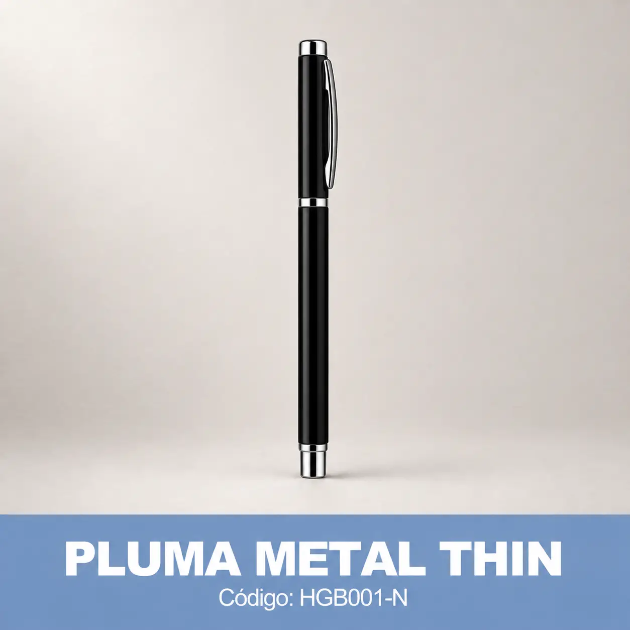 Bolígrafo Metal Thin - Negro