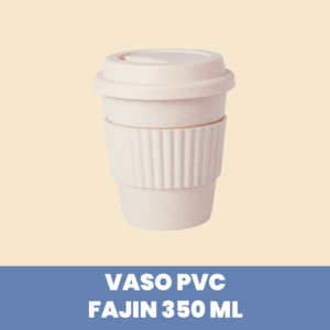 Vaso plástico térmico de doble pared 350ml con fajín Avena