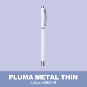 Bolígrafo Metal Thin - Blanco