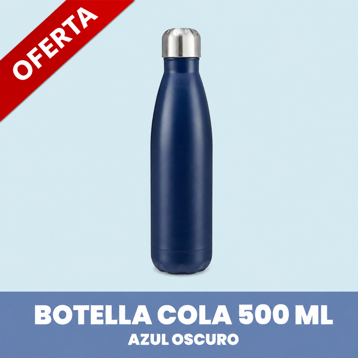 Botella Cola Térmico 500 ml - Azul Oscuro