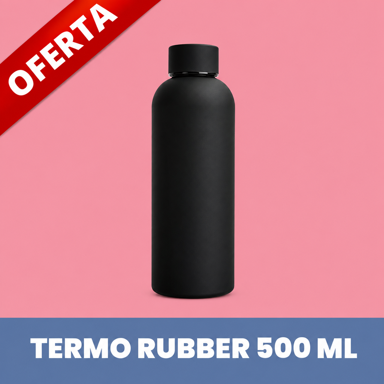 Botella Rubber 500 ml - Negro