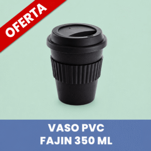 Vaso PVC Fajín 350ml - Negro