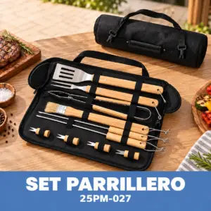 Set Parrillero Estuche Portátil - Negro