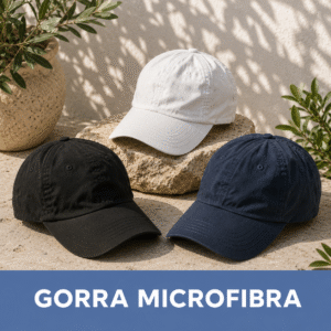 Gorra Microfibra / Negro - Blanco - Azul oscuro