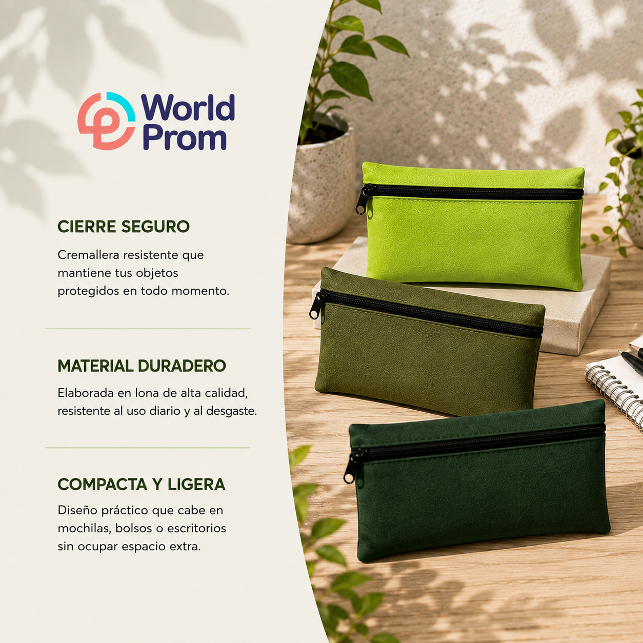 Cartuchera plana / Verde - Image 3