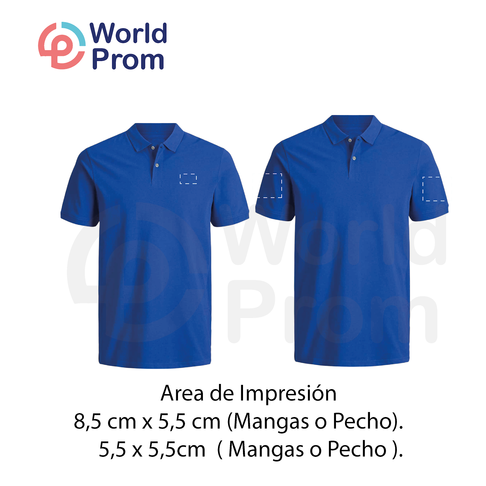 Camiseta Polo Pique / Azul Royal - Image 3