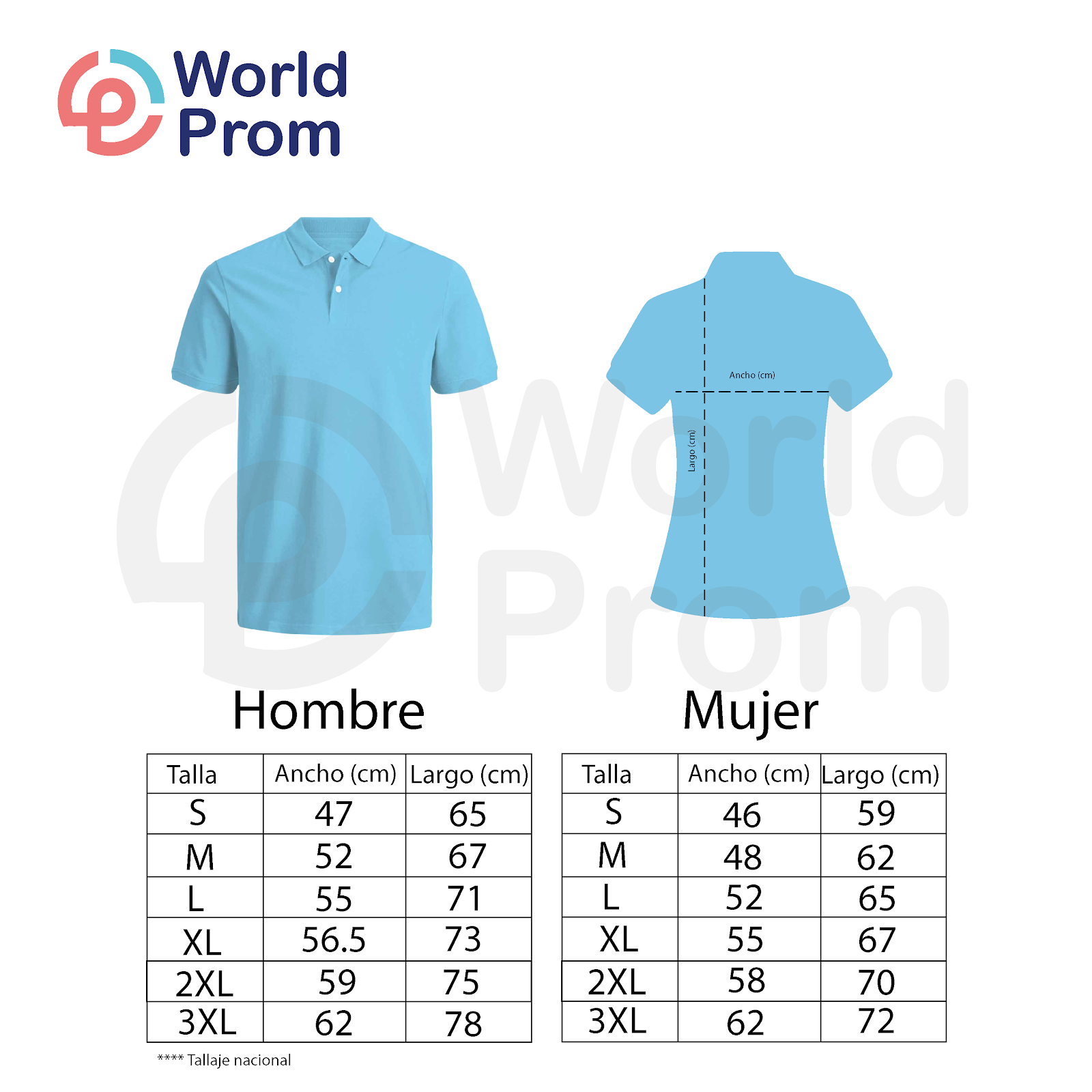 Camiseta Polo Pique / Celeste - Image 2