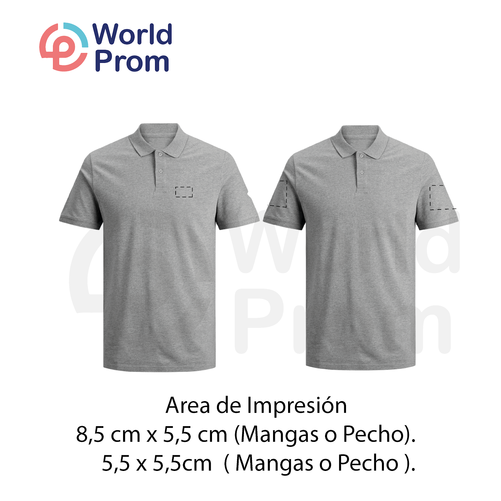 Camiseta Polo Pique / Gris - Image 3