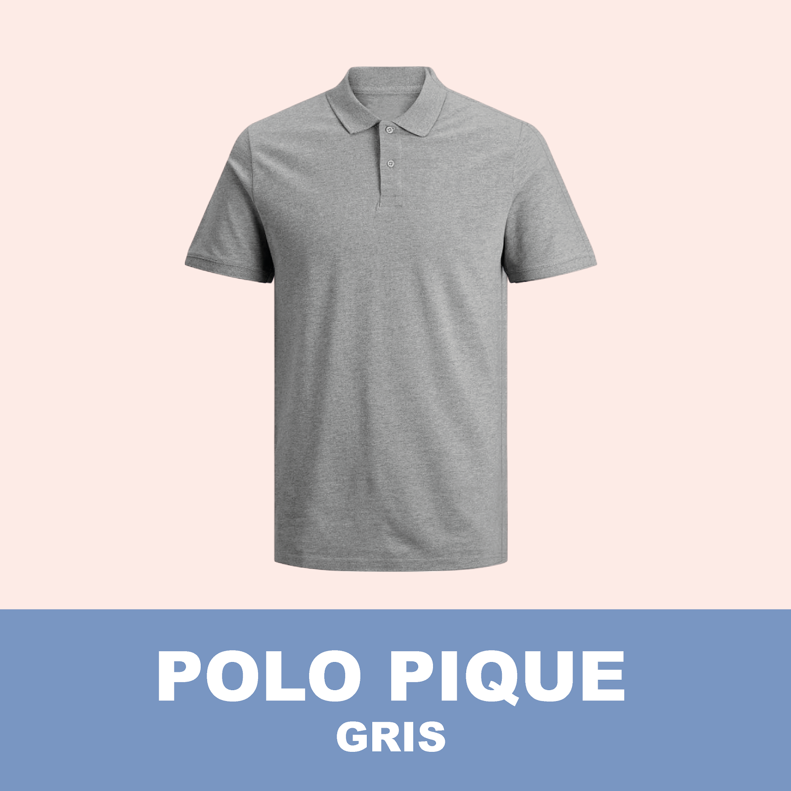 Camiseta Polo Pique / Gris