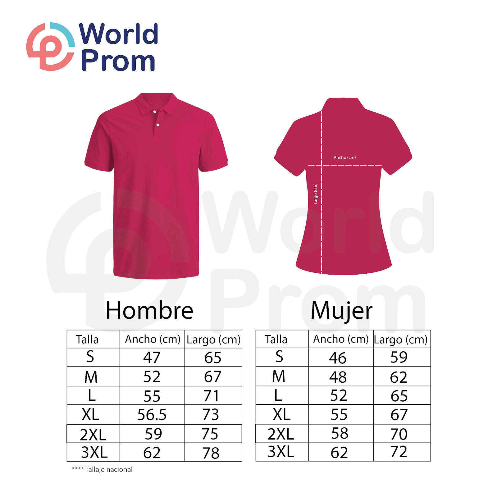 Camiseta Polo Pique / Magenta - Image 2