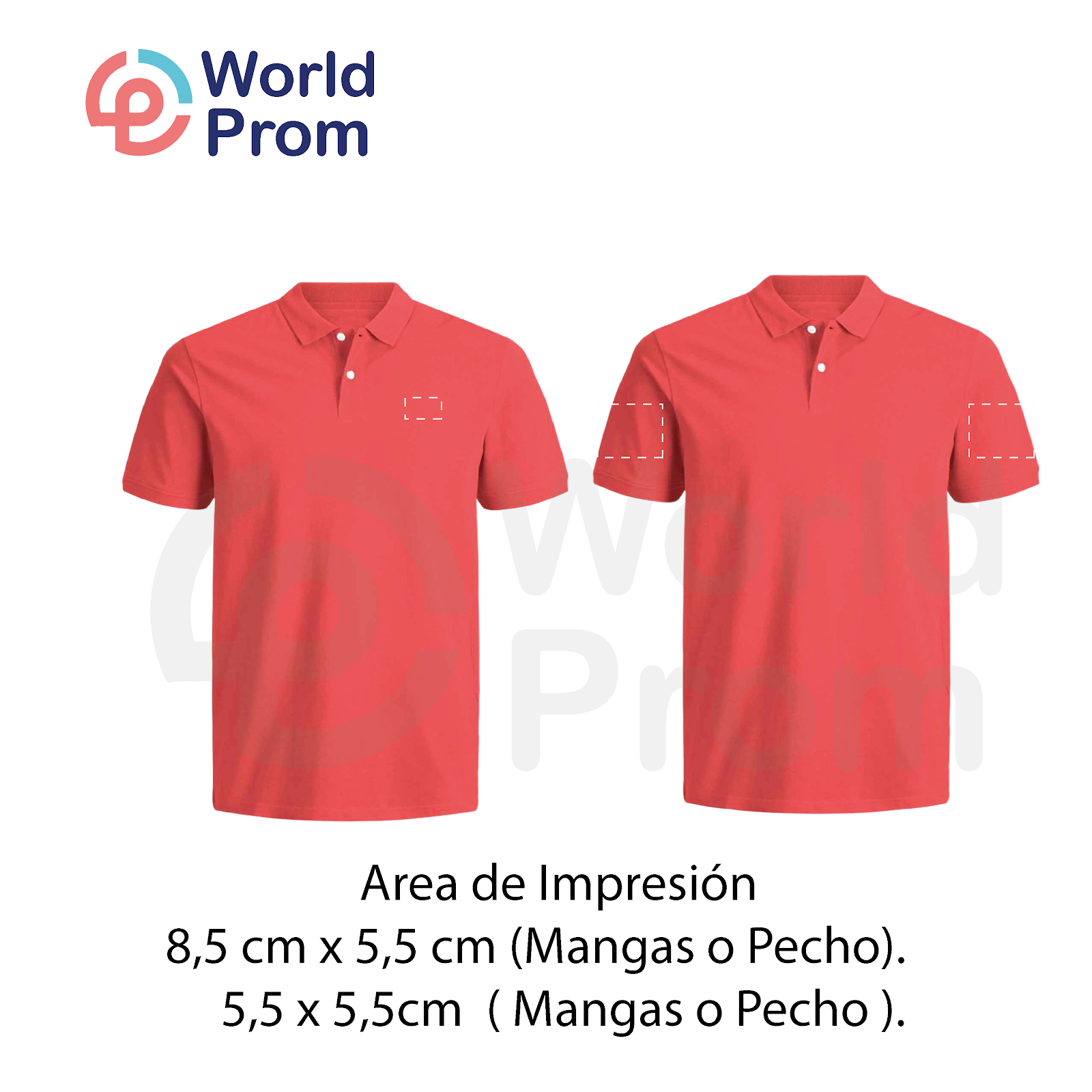 Camiseta Polo Pique / Salmón - Image 3