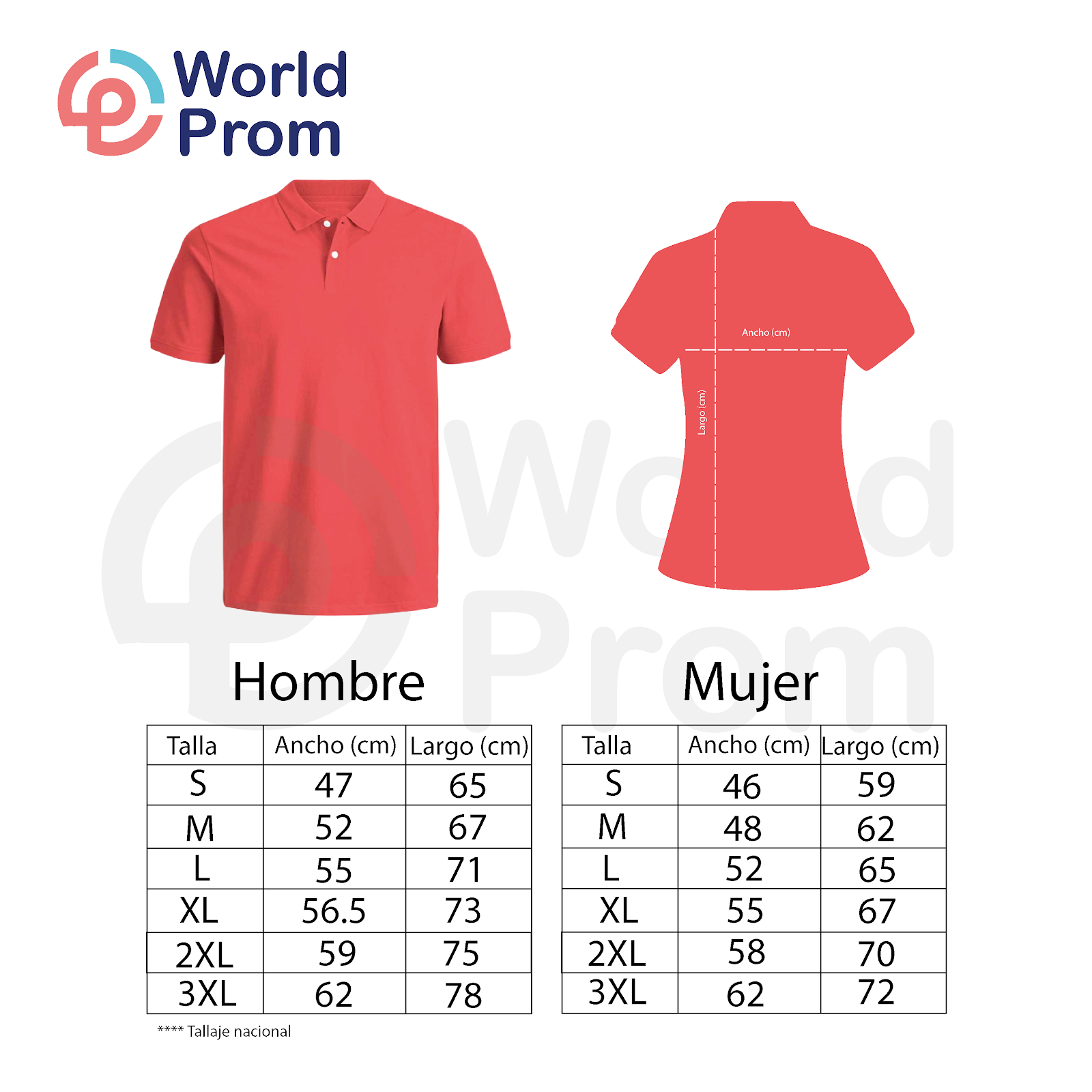 Camiseta Polo Pique / Salmón - Image 2