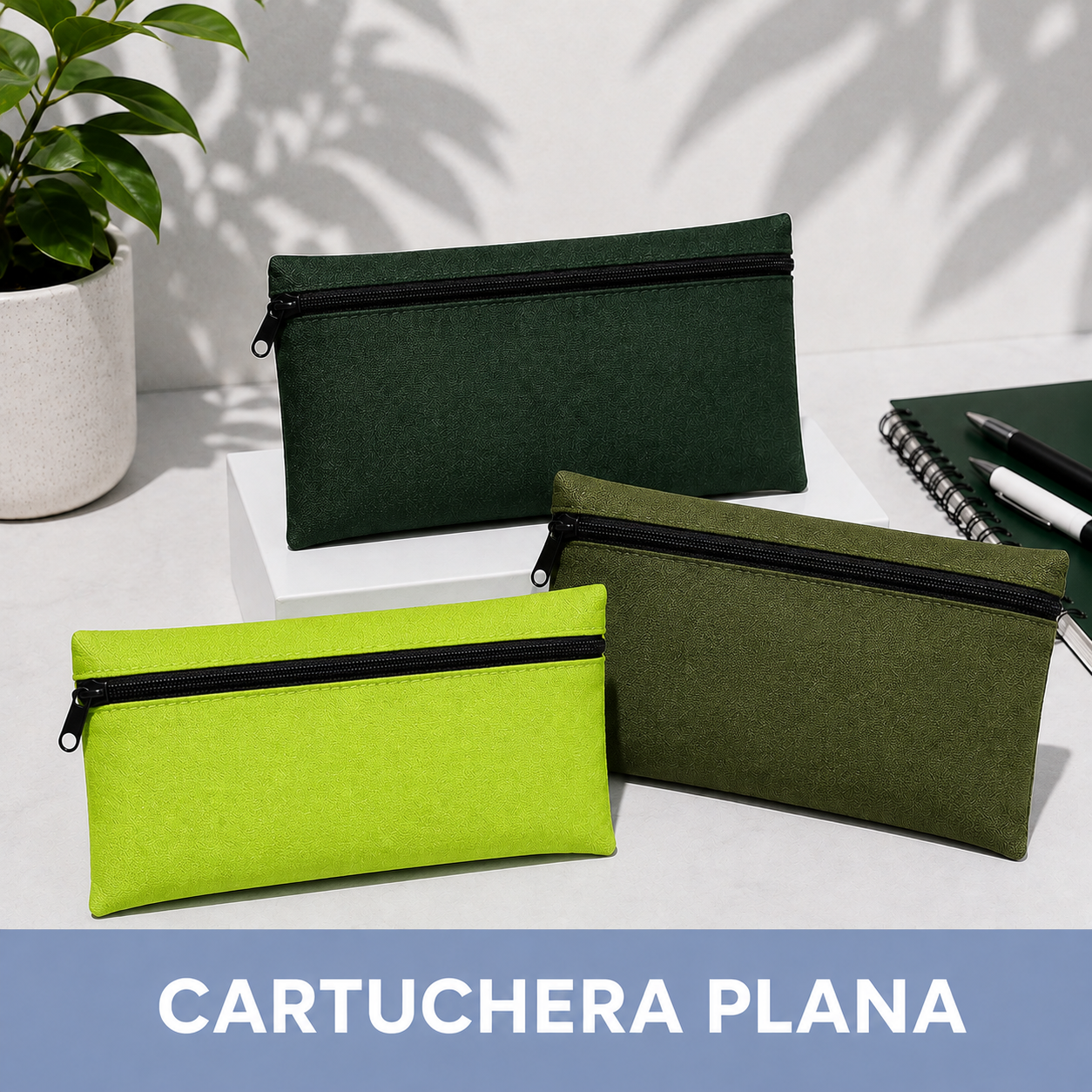 Cartuchera plana / Verde