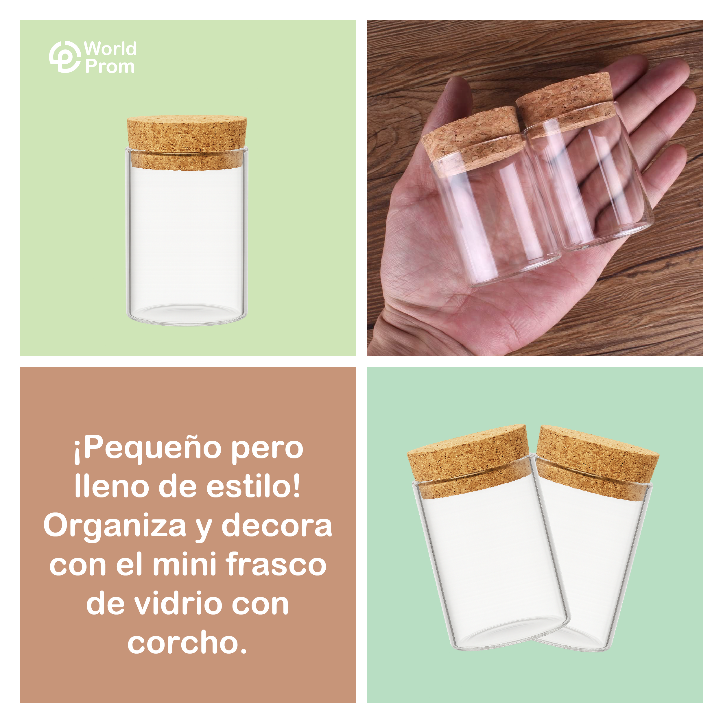 Mini Frasco Vidrio + Corcho - Transparente - Image 4