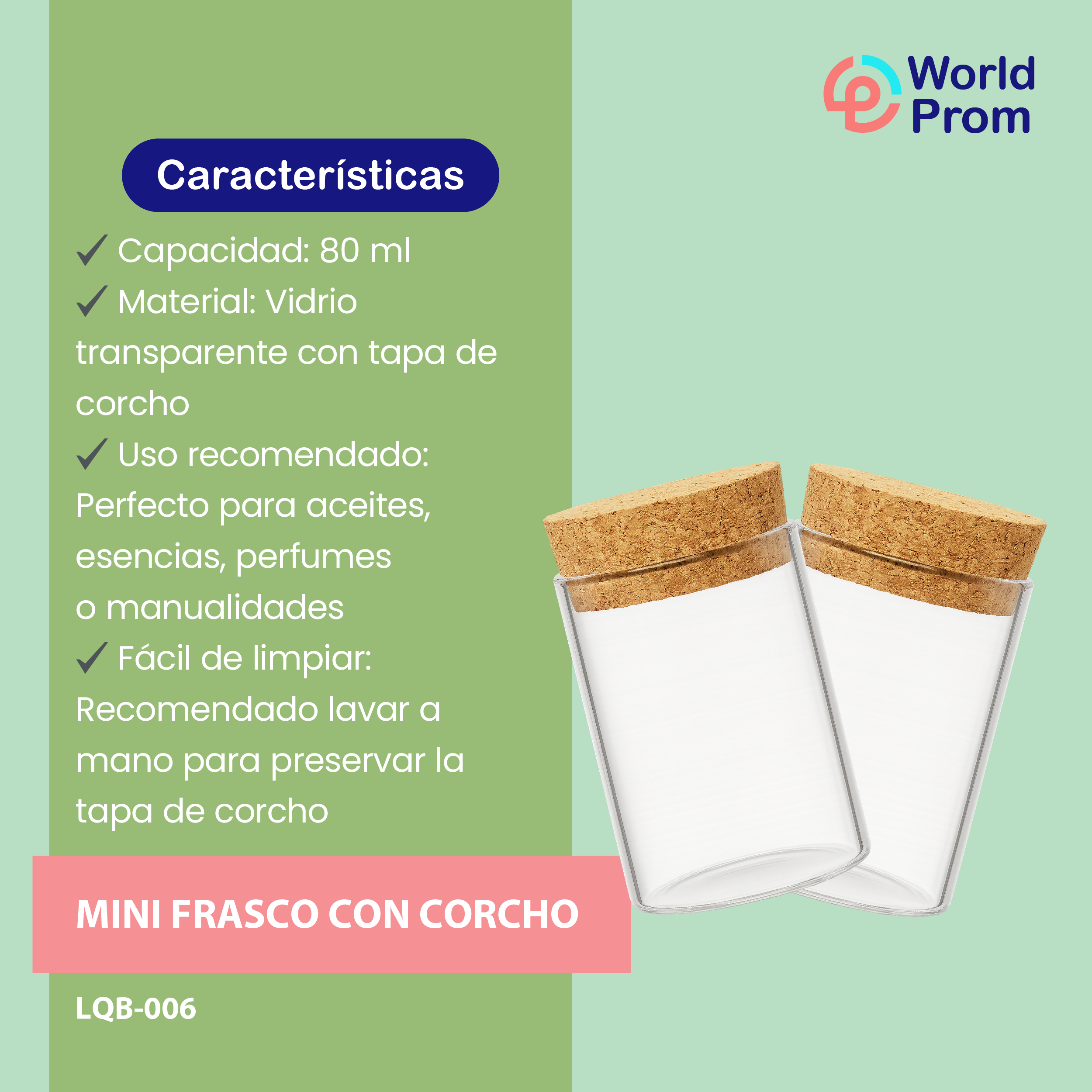 Mini Frasco Vidrio + Corcho - Transparente - Image 5