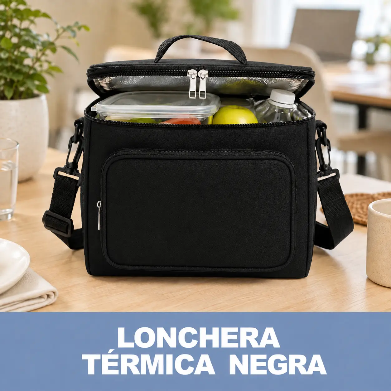 Lonchera Lona Térmica - Negro