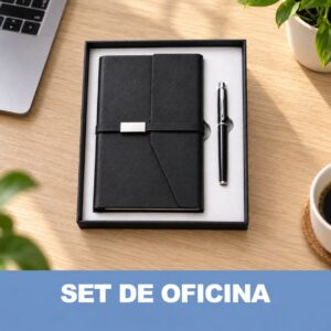 Set de Libreta + Pluma - SH - Box - Negro