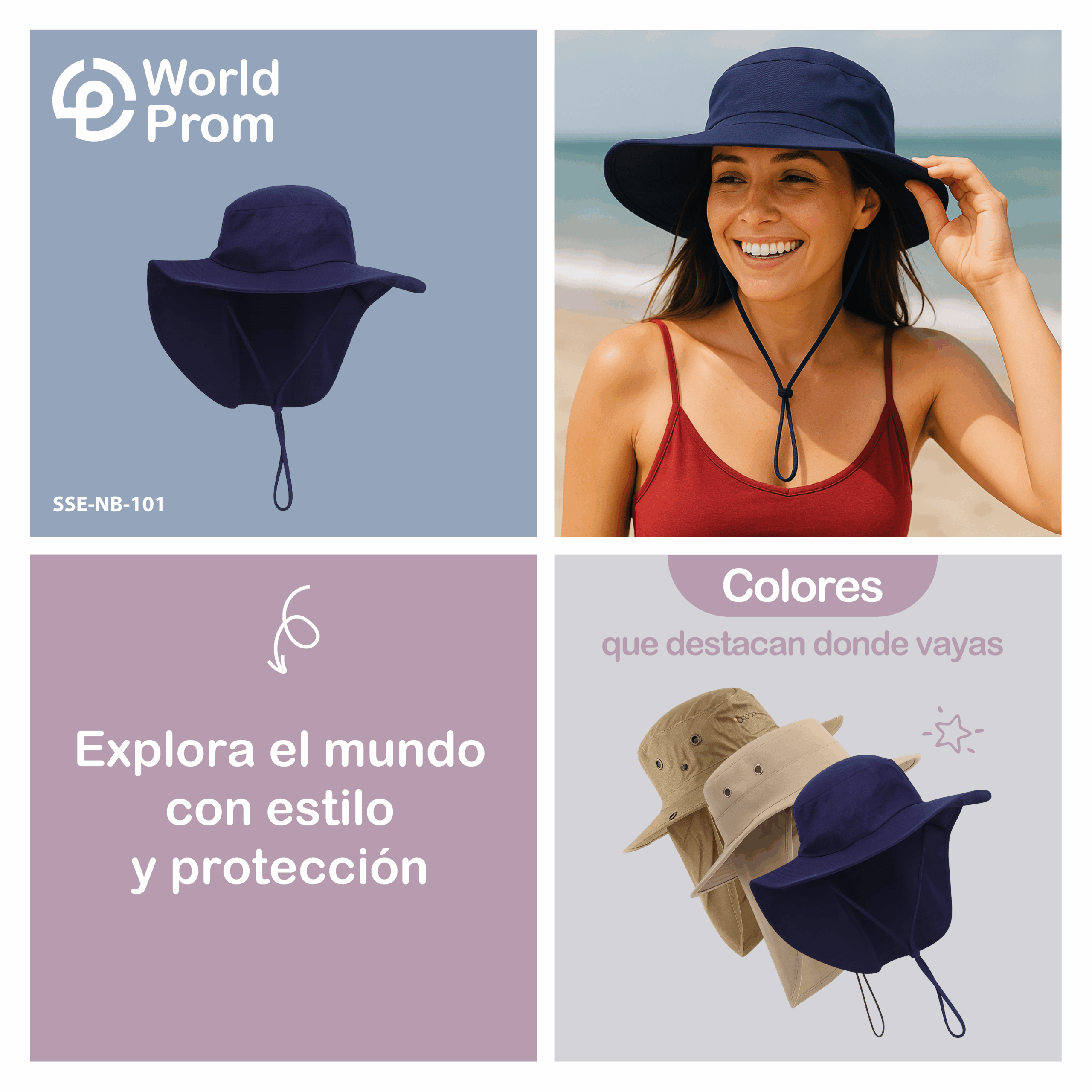Sombrero safari / Azul oscuro - Image 4