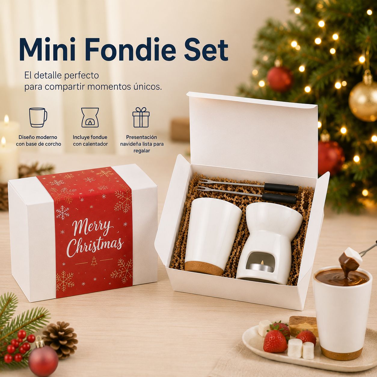 Mini Fondue -Christmas Set - Image 2