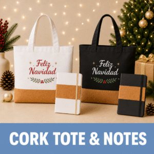 Cork Tote & Notes- Christmas Edition