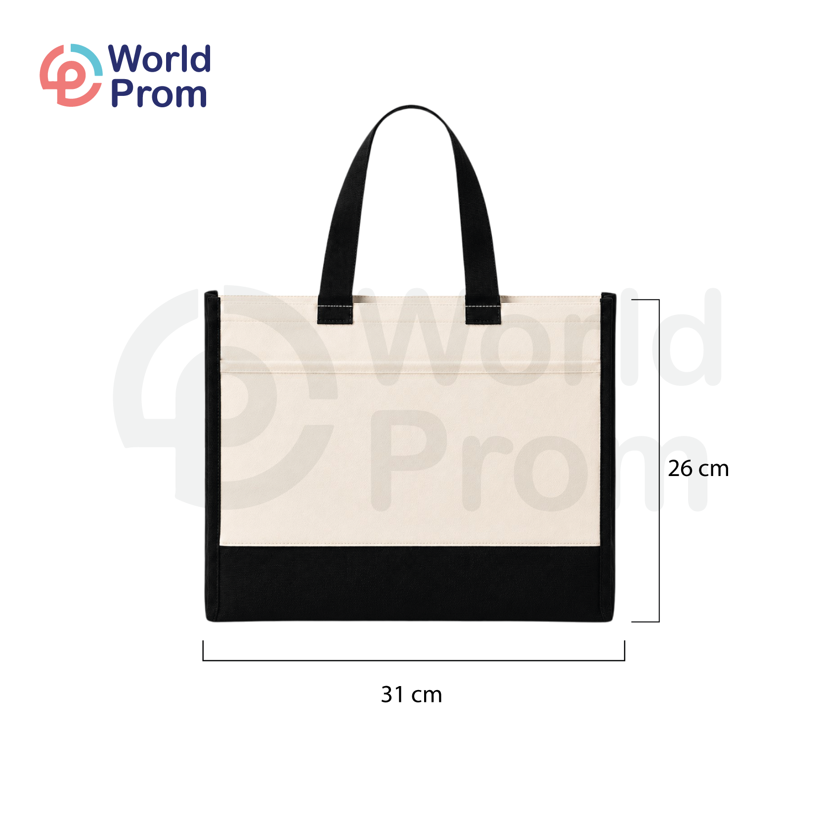 Cotton Canvas HandleBag- Negro - Image 2