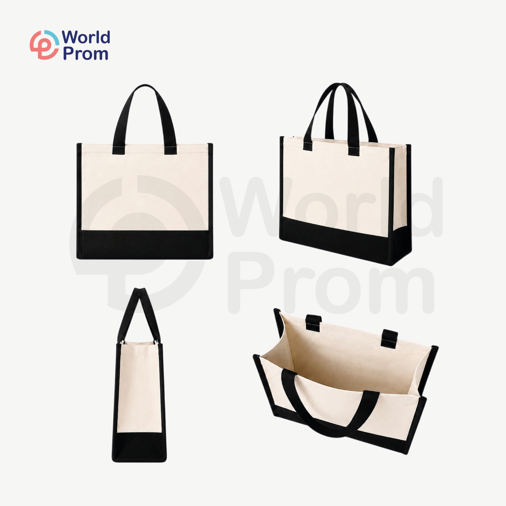 Cotton Canvas HandleBag- Negro - Image 6