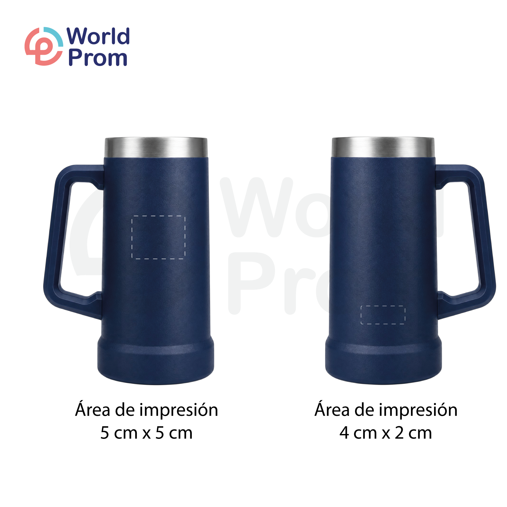 Jarro Cervecero 24 oz - Acero - Azul Oscuro - Image 3