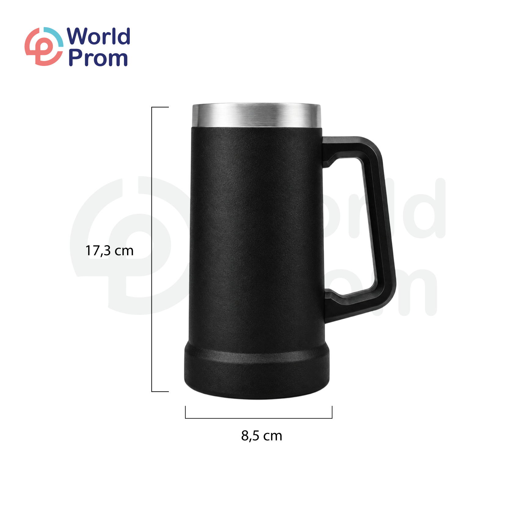 Jarro Cervecero 24 oz - Acero - Negro - Image 2