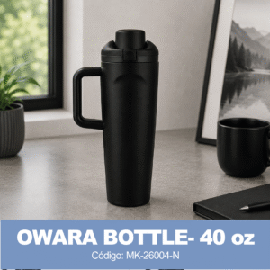 Botella Owara Handle- 40 oz - Negro