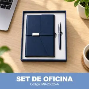 Set de Libreta + Pluma - SH - Box - Azul Oscuro