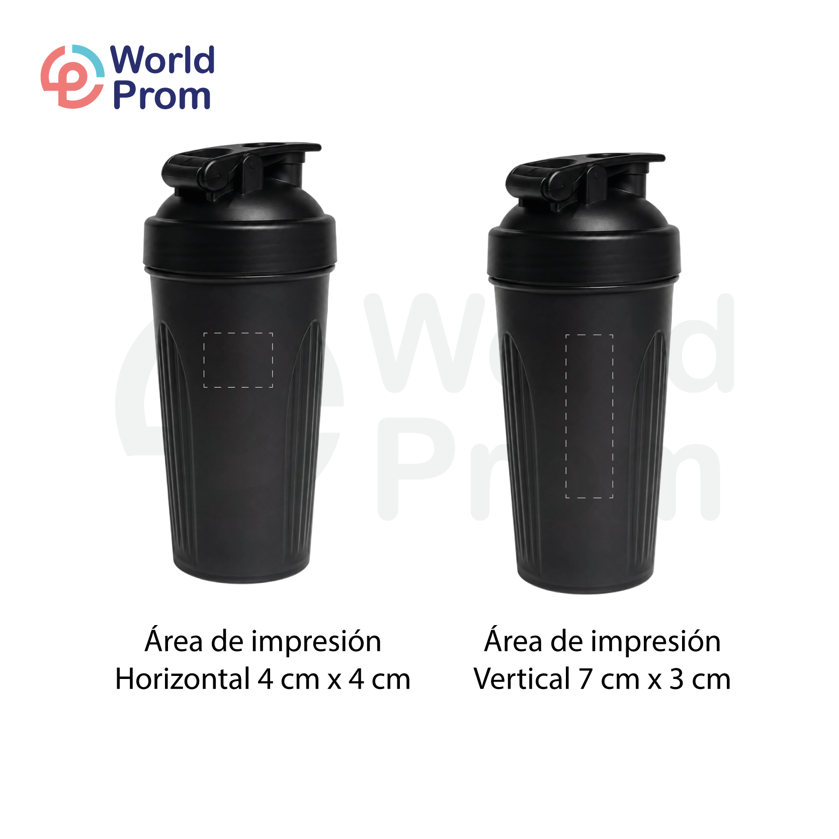 Shaker Bottle- 600ml -Negro - Image 3