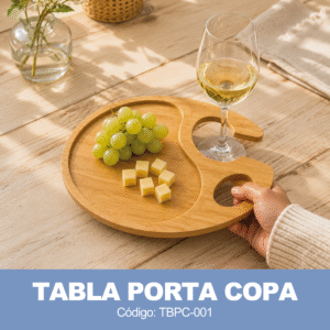 Tabla de Bambú Porta Copa