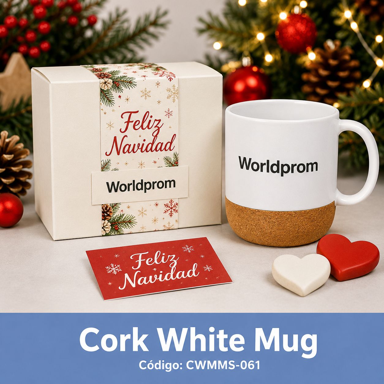 Merry- Cork White Mug