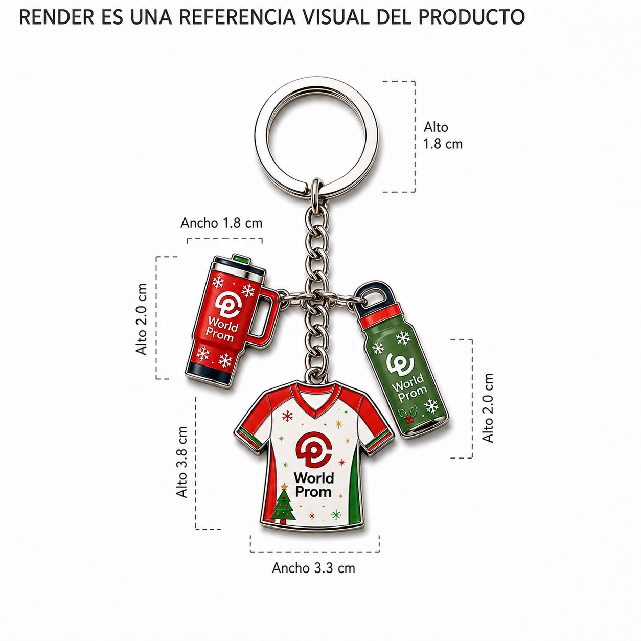 Llaveros Charm Keyring - 3 dijes - Image 2