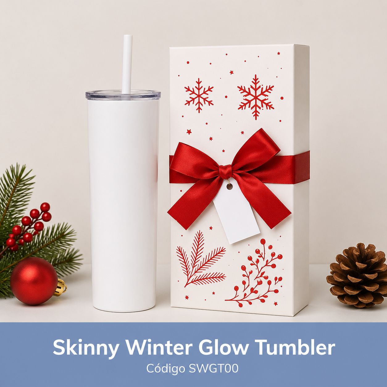 Skinny Winter Glow Tumbler
