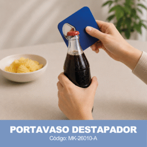 Portavaso destapador - Azul
