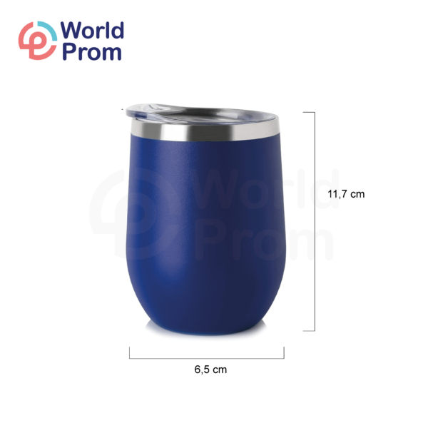 Vaso Vinero Tapa Acrílica de acero inoxidable 12 oz Azul - Image 2